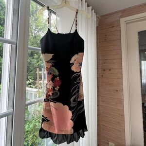 Beautiful silk sundress with beaded straps.